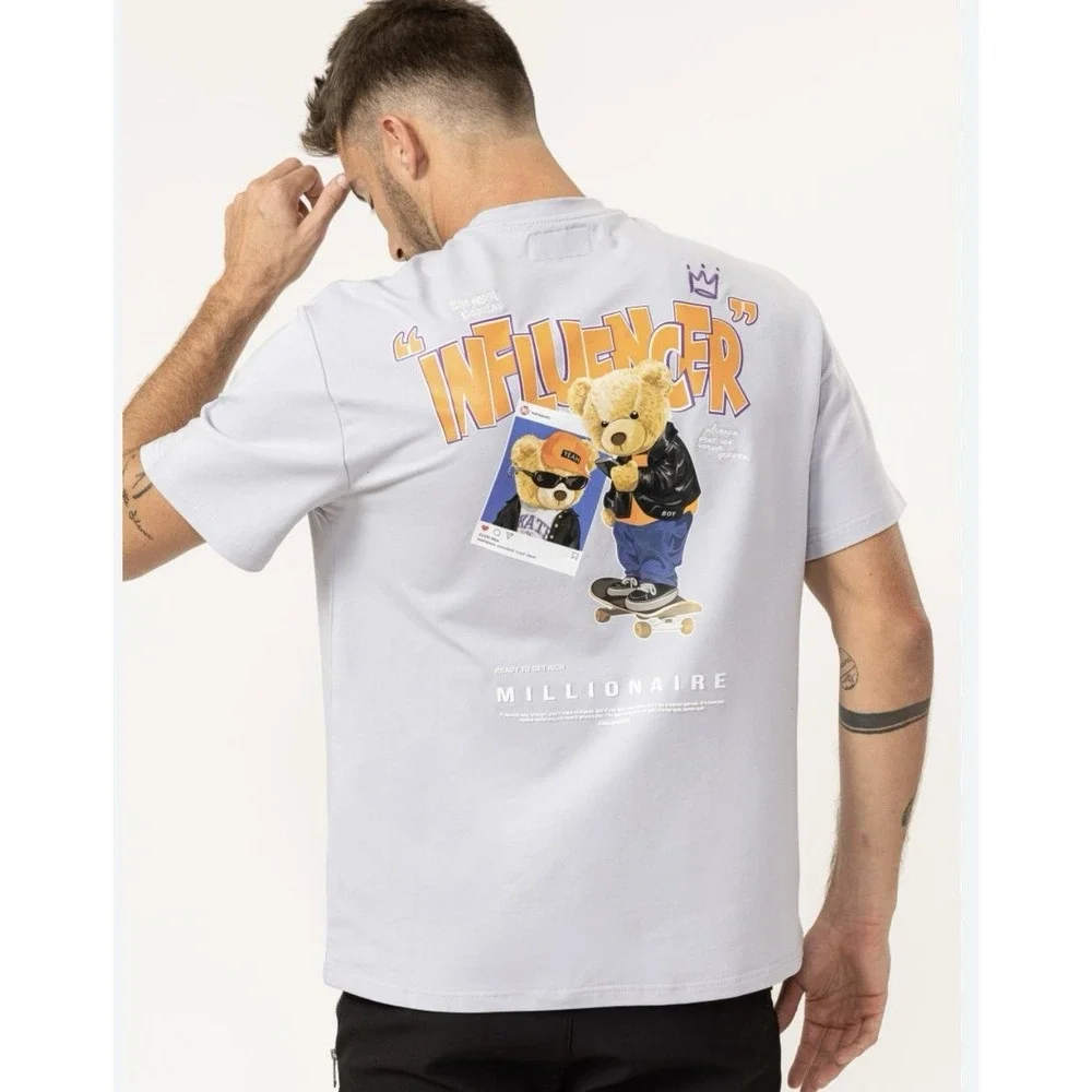 MU By Mania Shirt Men's Large Raised Lettering Embroidered Double Sided Graphics